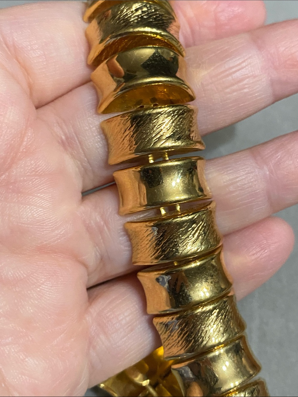 Monet Gold Textured Collar Necklace - Picture 7 of 7